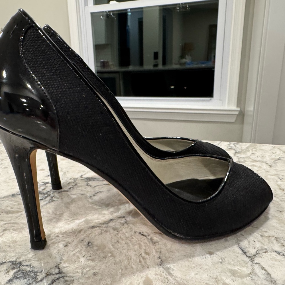 Ralph Lauren Collection Purple Label Vintage Y2K Peep Toe Heels Size 6 B